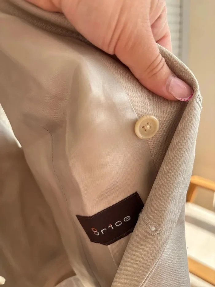 Gilet de costume beige crème Brice taille S - photo numéro 7