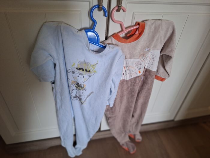 Lot de 2 grenouillères bébé absorba Velours 36 Mois