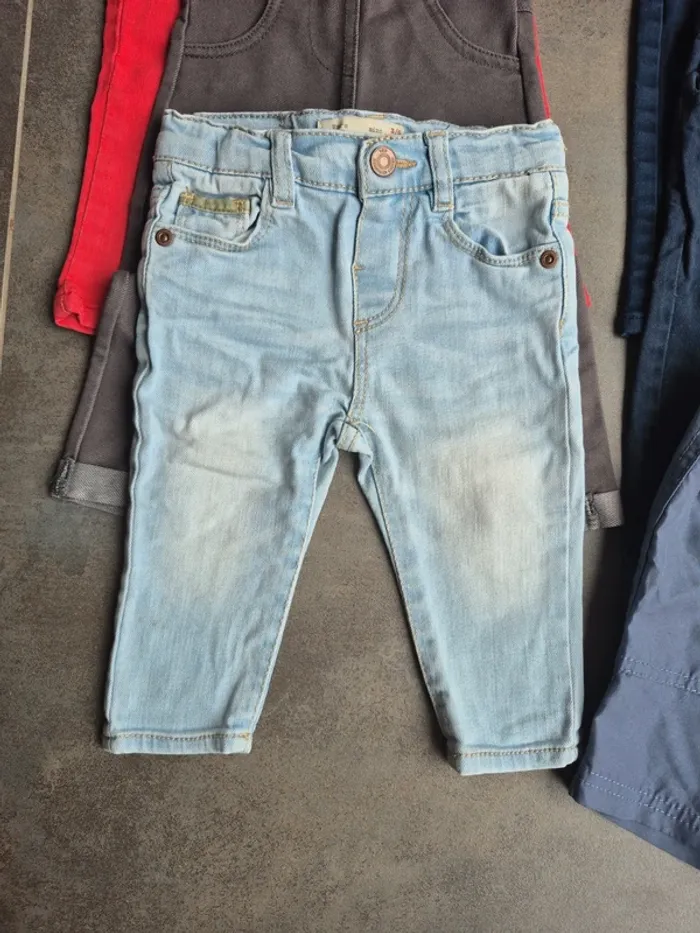 Lot 5 pantalons + 1 short 6 mois garçon - photo numéro 4