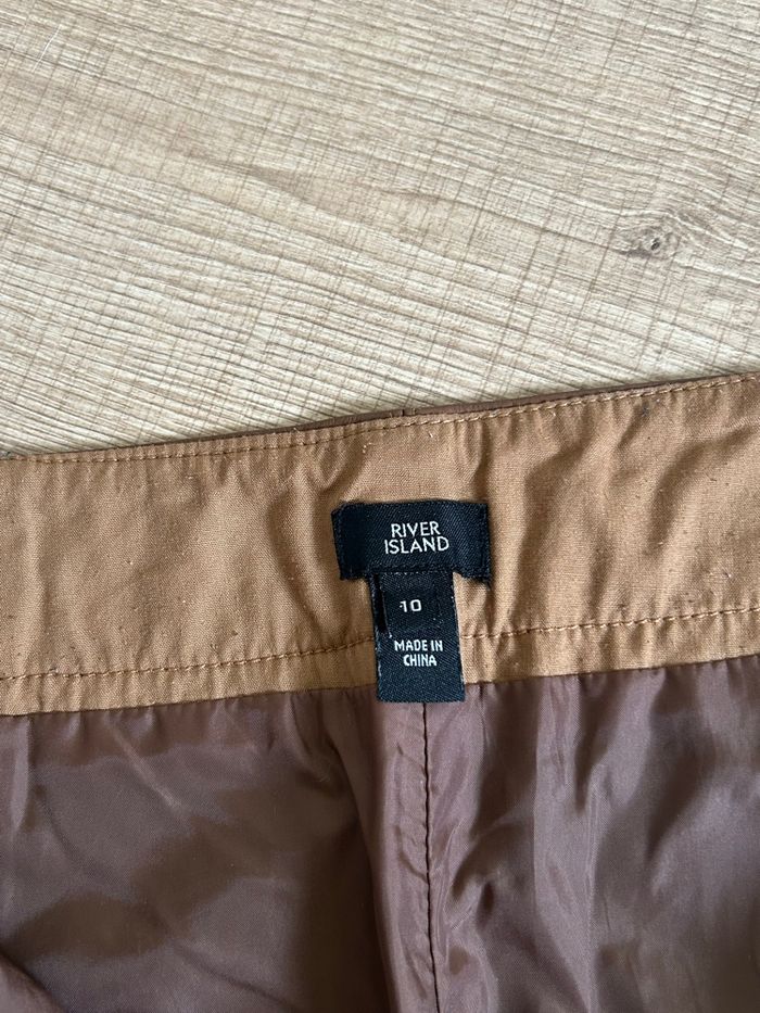 Jupe marron bi matière River Island taille européenne 36 jamais portée - photo numéro 9