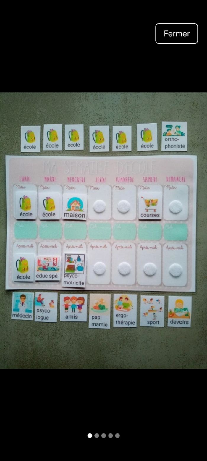 Lot routines et pictos
