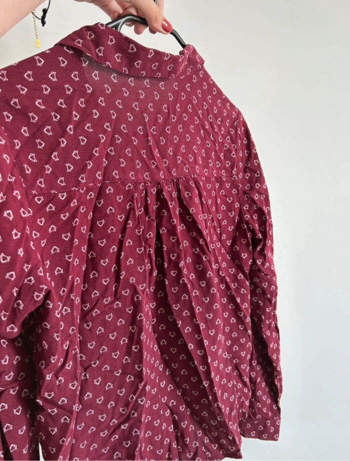 Blouse bordeaux - photo numéro 4