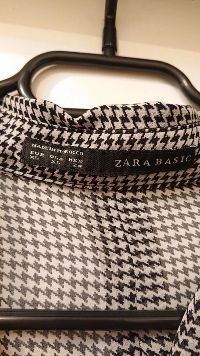 Chemise transparente motif pied de poule - photo numéro 3