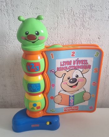 fisher‑price livre d’éveil électronique – chenille interactive apprentissage 123 ABC