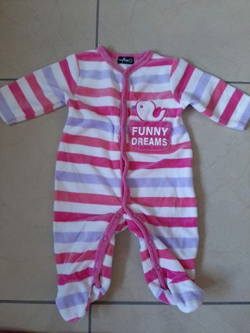 Pyjama velours fille 3 mois