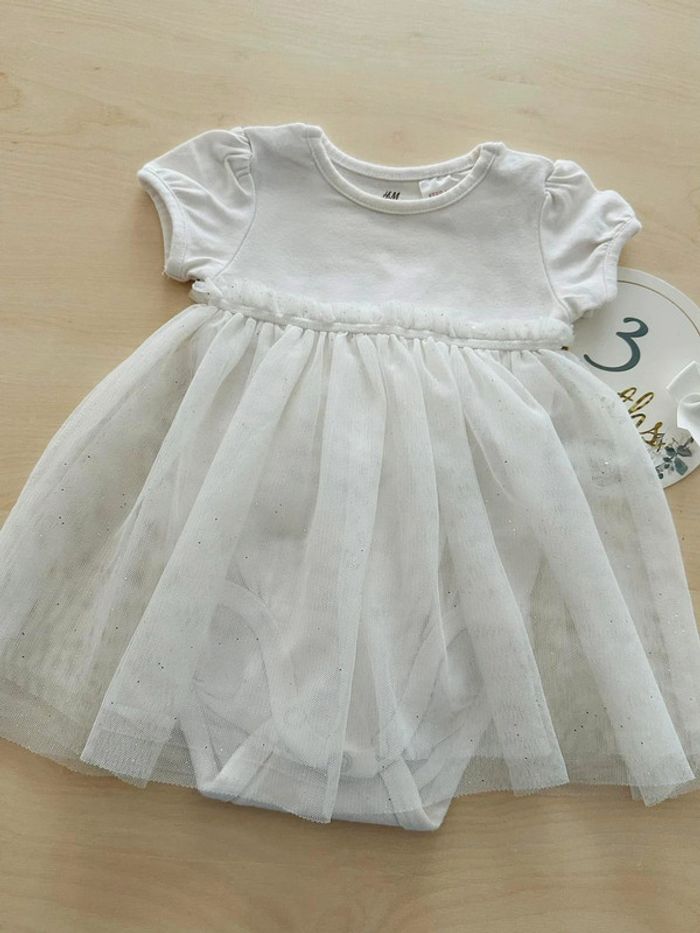 robe bodie blanche fille h&m3- 62 cm - photo numéro 5