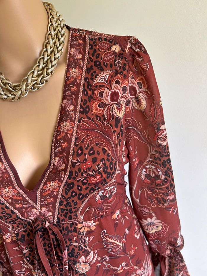 Robe imprimée à manches longues Jus de Pom taille M/L jamais portée - photo numéro 6