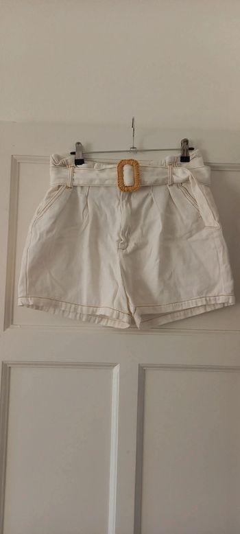 Short en jean taille haute blanc missguided 38