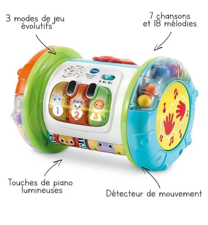 VTech - Jouet Musical Magi Rouleau Tam-Tam 3 en 1 - photo numéro 4