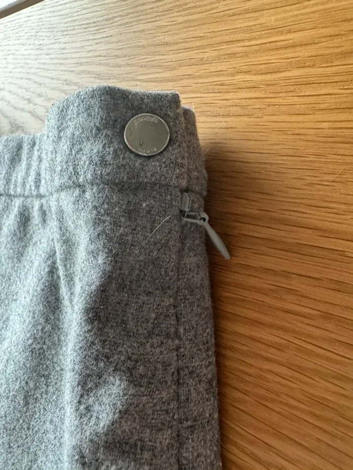 Short en tweed gris clair, bas festonné - Taille 3 Ans - photo numéro 6