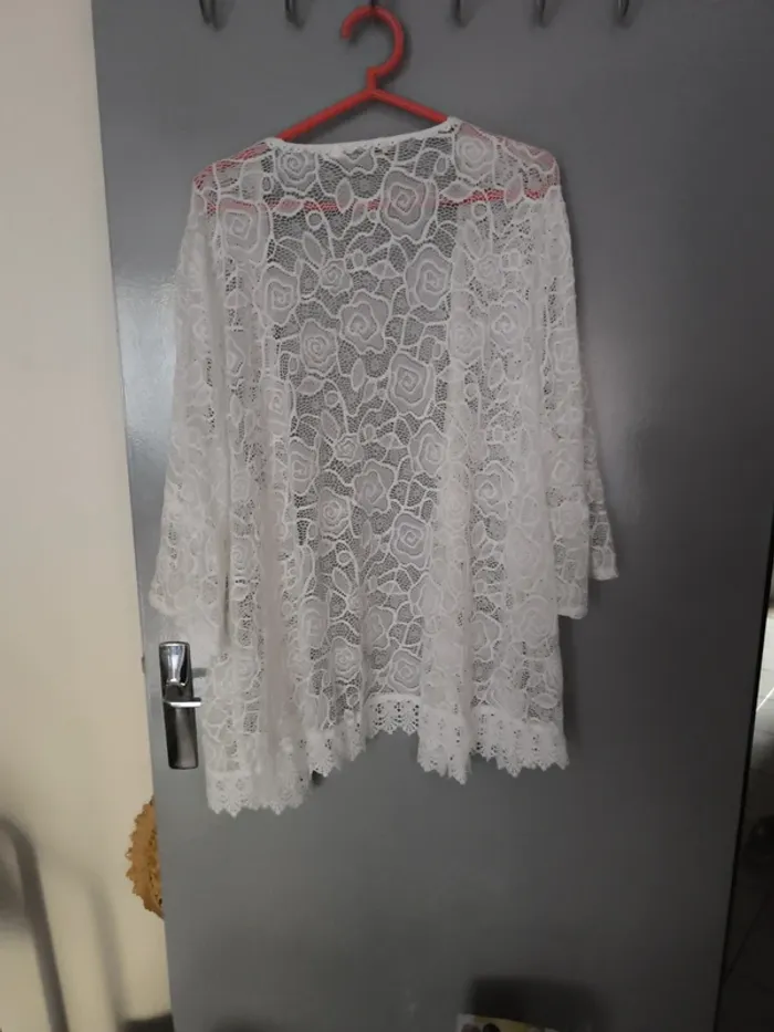 Gilet dentelle blanc - photo numéro 4