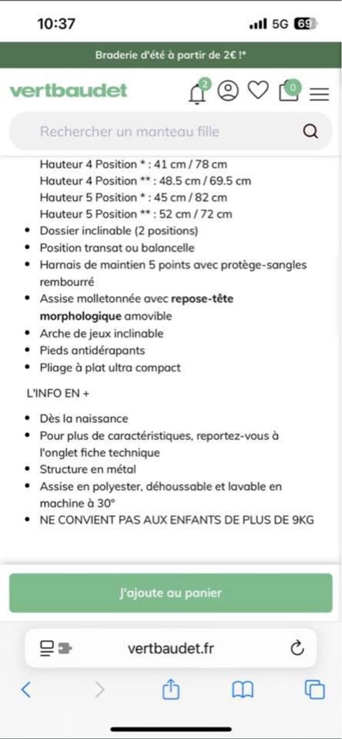 Transat en bon état général badabulle - photo numéro 7