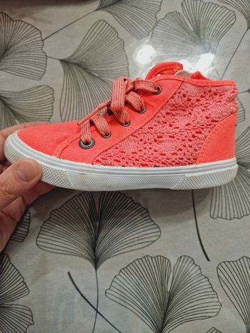 Chaussures sneakers taille 27 catimini corail rose