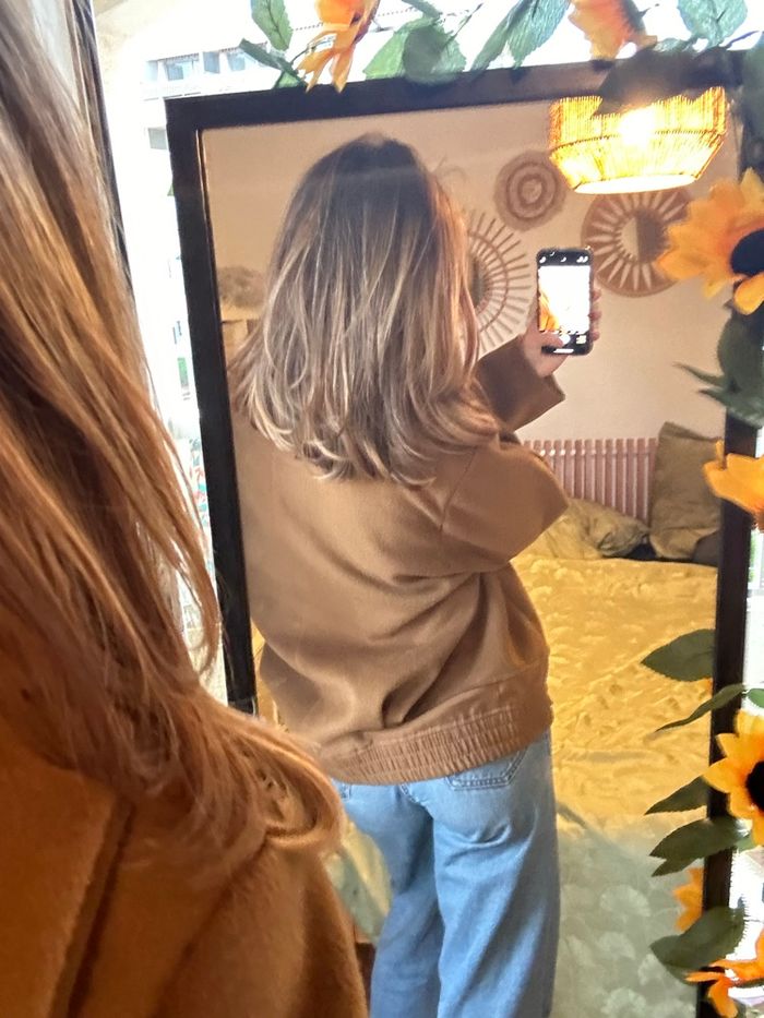 Veste oversize marron – Style blazer / workwear – Taille S - photo numéro 3