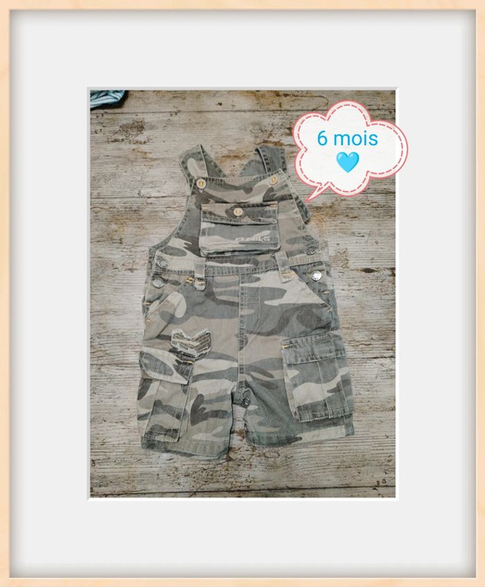 Jolie salopette short garçon été 6 mois 68 cm CREEKS - photo numéro 2