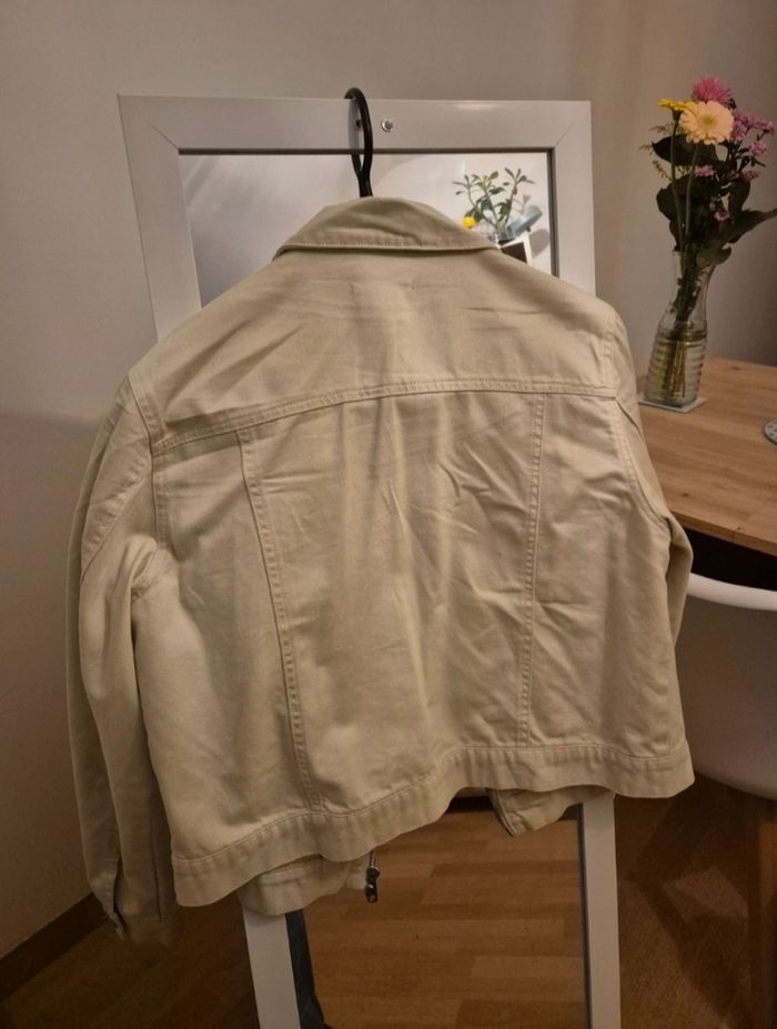 Veste en jean crème - photo numéro 2
