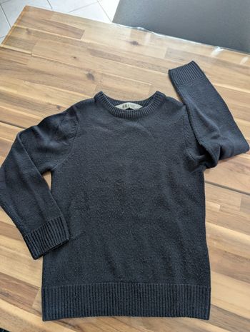 Pull H&m gris foncé acrylique taille 6-8 ans