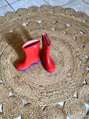 Botte de pluie enfant rouge et bleu taille 22/23