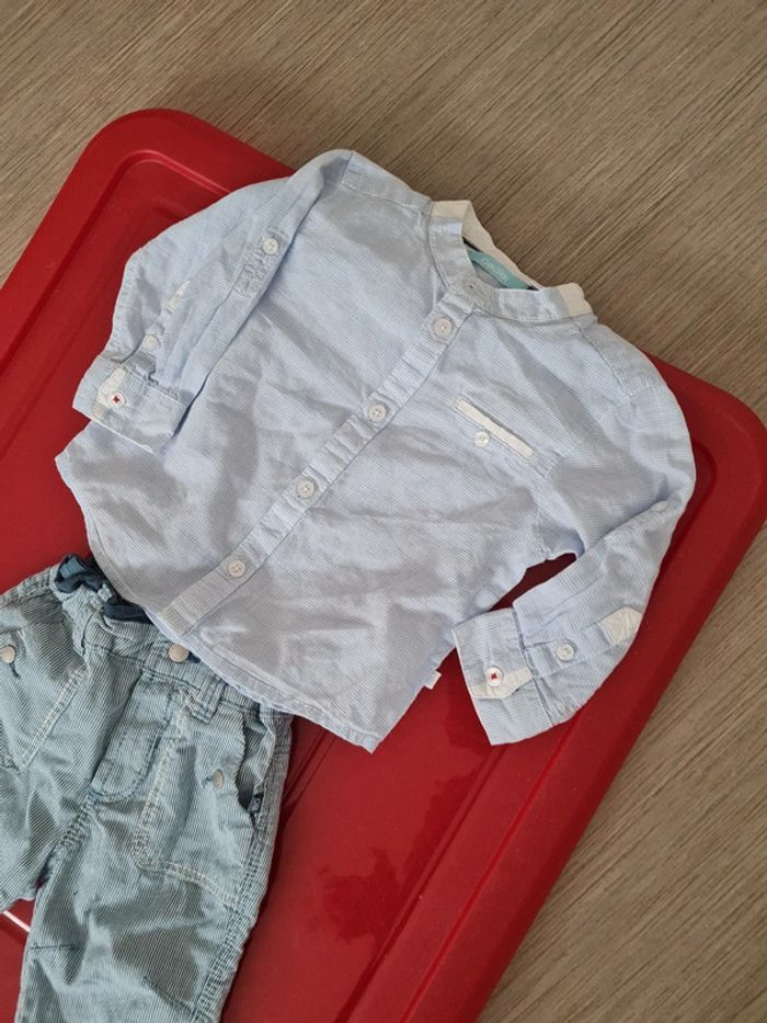 Ensemble pantalon léger 9 mois et chemise 9 mois - photo numéro 4