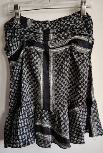 Jupe noire à motifs cachemire – Manolie – Taille M