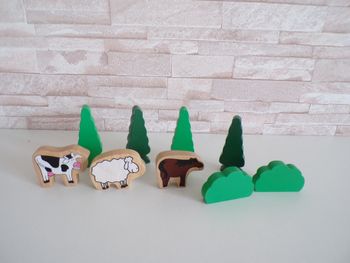 Circuits en bois - Décor - Animaux - Arbres - Buissons  (13)