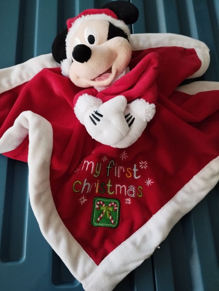Doudou Mickey couverture christmas - photo numéro 2