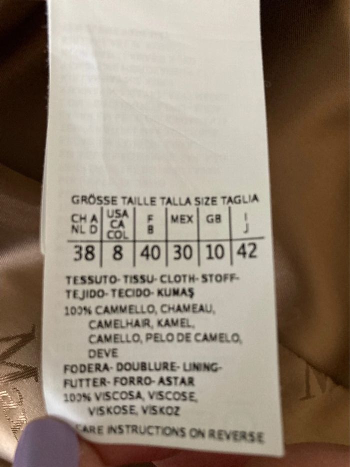 Magnifique manteau MaxMara en poil de chameau - neuf - photo numéro 7