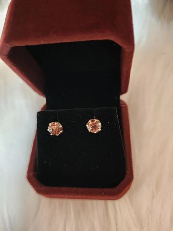 💎Boucles d'oreilles Zirconium Jaune 💎