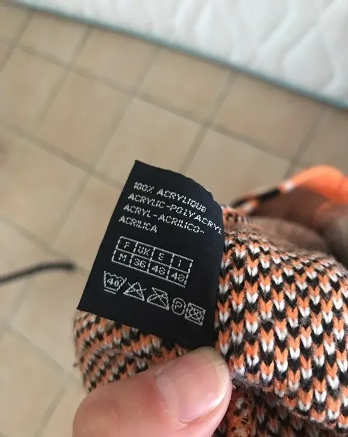 Pull ski snowboard rétro vintage taille 3 orange années 80/90 - photo numéro 6