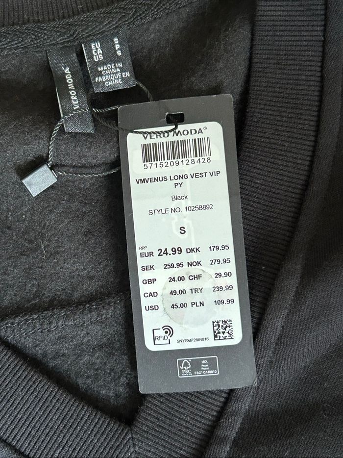 Pull sweat noir neuf sans manches Vero Moda taille S (valeur 25€) - photo numéro 9