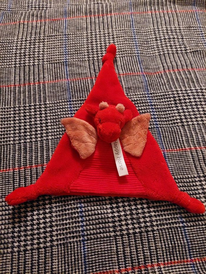 #06 Happy horse - doudou dragon rouge