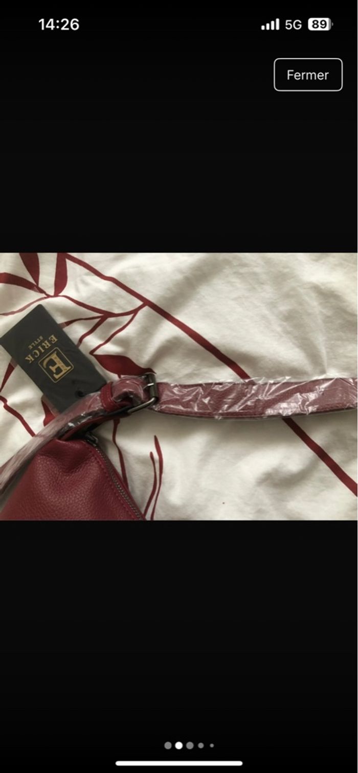 Sac banane bordeaux - photo numéro 2