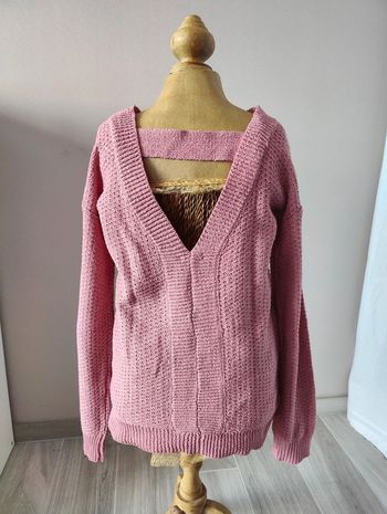 Pull en maille rose