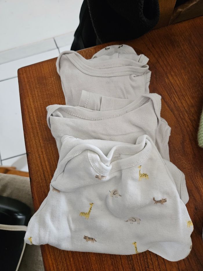 Lot de 3 body manch3 courte en 1 an - photo numéro 3