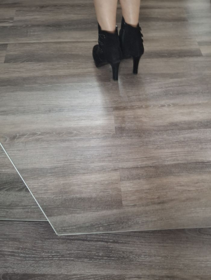 Bottines noires à talons en simili velours - Taille 39 -Alesya - photo numéro 9