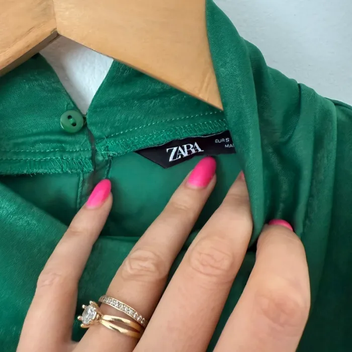 Chemise verte Zara - photo numéro 4
