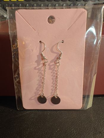 Boucles d'oreilles pendantes en acier