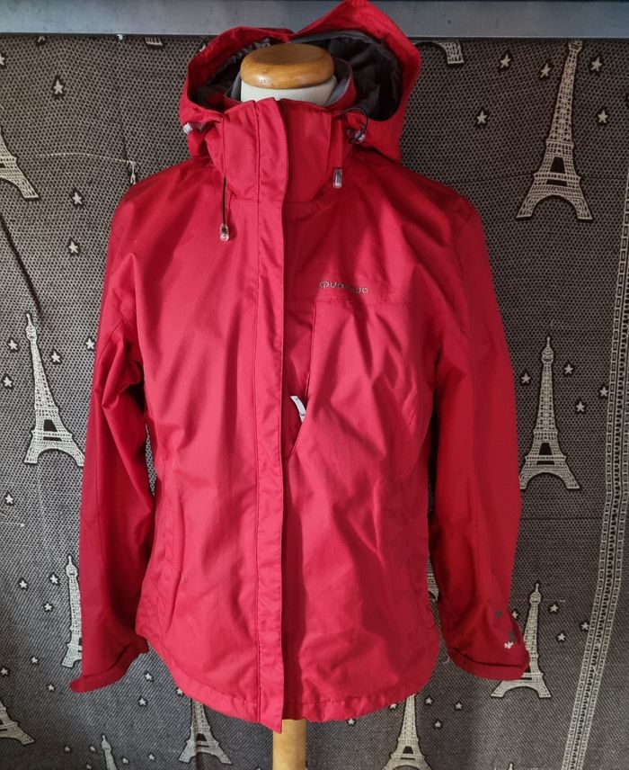 Veste imperméable rouge taille M Quechua
