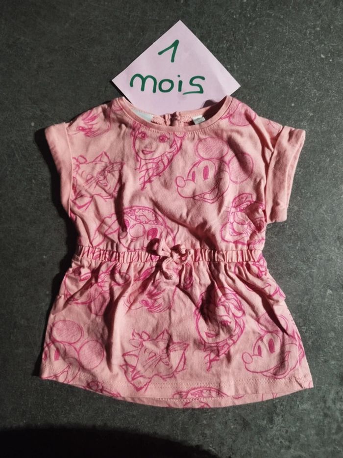 Robe été Disney rose 1 mois