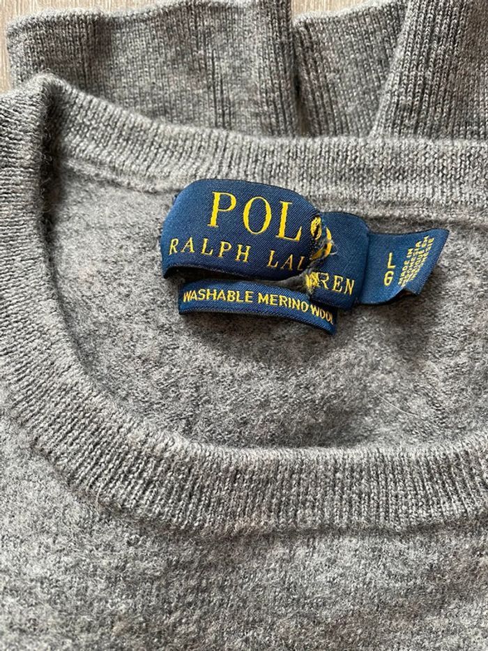 Pull Ralph Lauren gris 🩶 - photo numéro 4