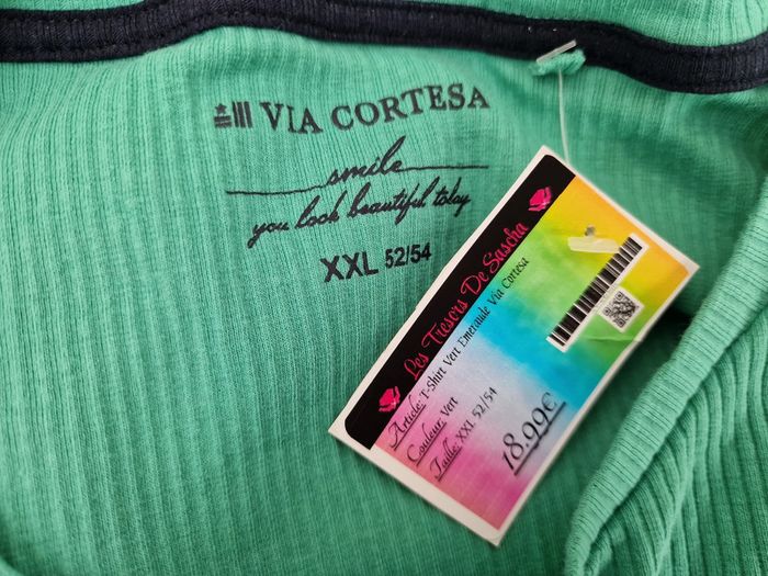 T-Shirt Vert Emeraude Via Cortesa Adler - photo numéro 8