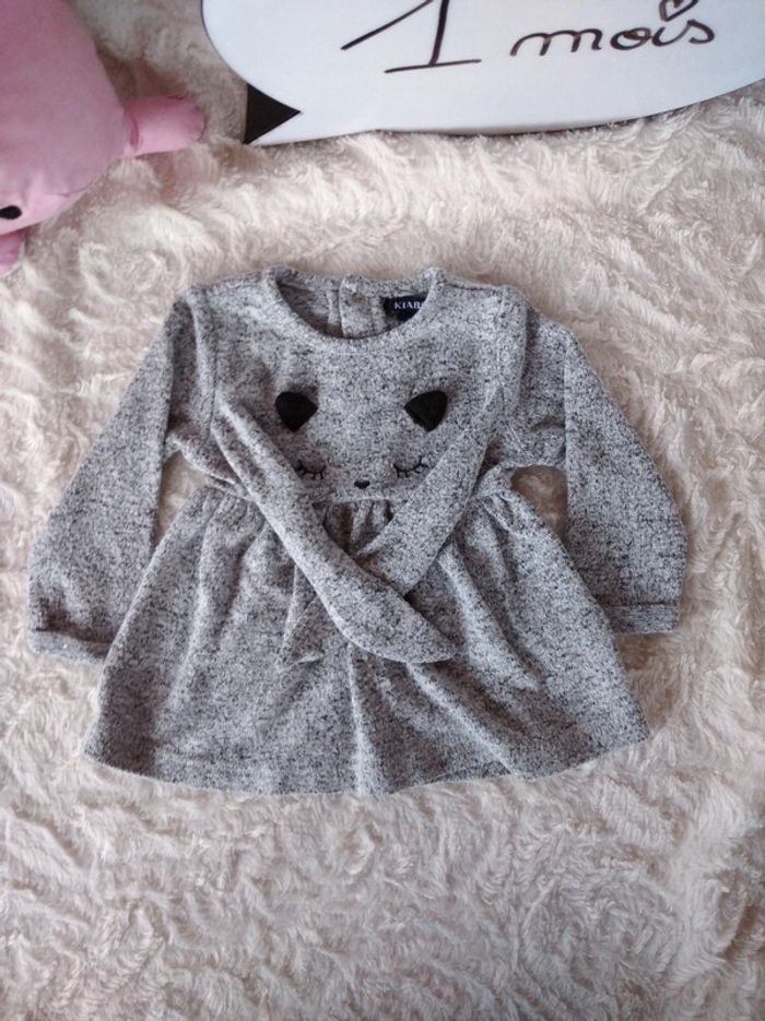 Robe manches longues Fille 1 mois Chat Kiabi - photo numéro 2