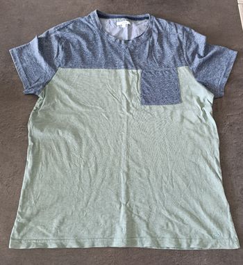 T-shirt manches courtes bicolore Taille L