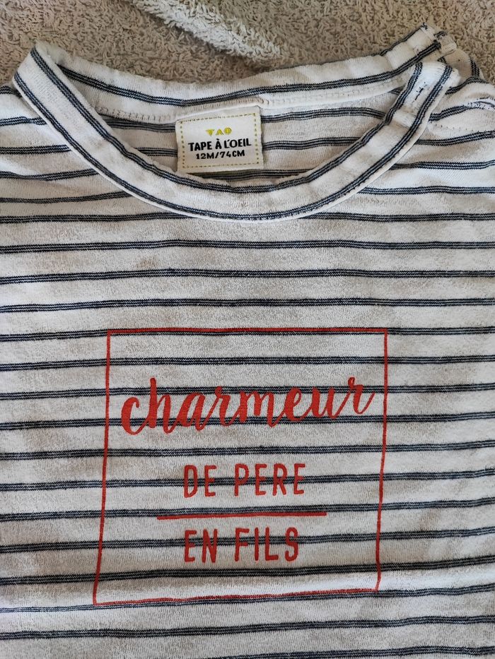 Tee shirt message tape a l oeil - photo numéro 2