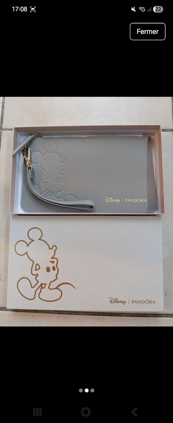 Pochette mickey pandora avec sa boîte - photo numéro 3