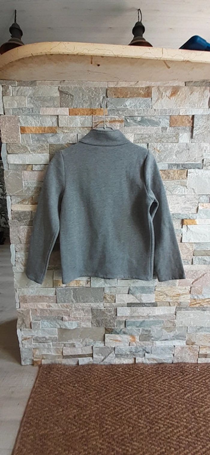 Veste gilet gris sweat haut de survêtement 8 ans - photo numéro 3