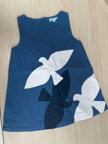 Robe bleue colombe Obaibi taille 12 mois