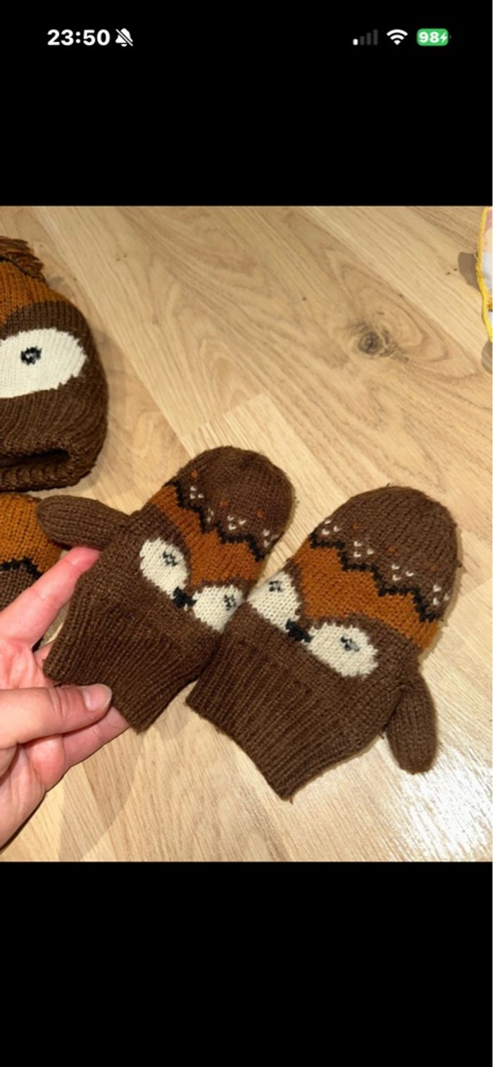 Bonnet écharpe et gant - photo numéro 4