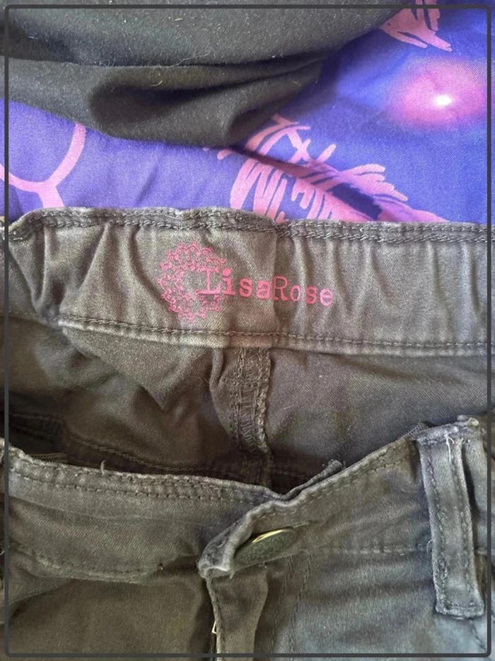 Pantalon taille 12ans marque Lisa rose avec élastique - photo numéro 3