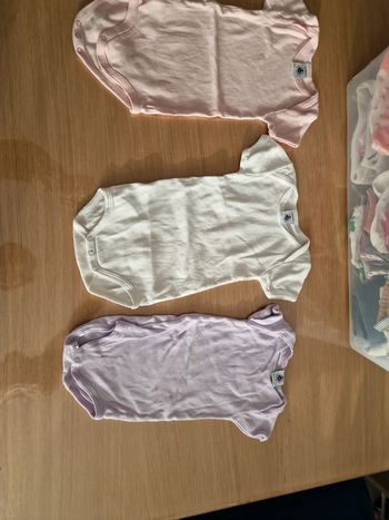 3 bodies tee shirt  petit bateau rose balcon et lilas